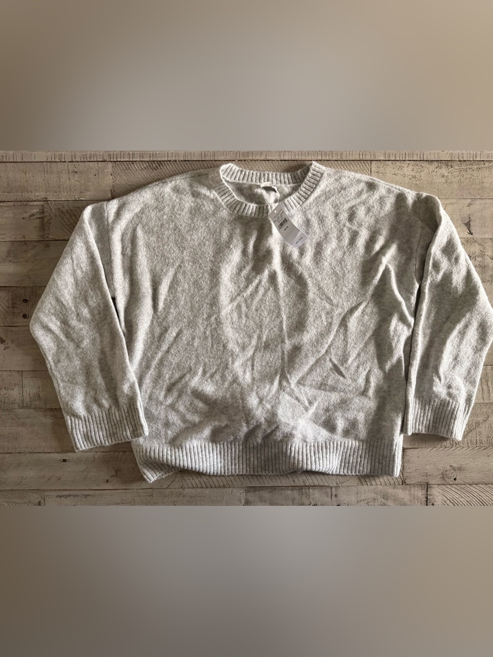 American Eagle Outfitters Tie Back Light Gray Crewneck Sweater XS NWT